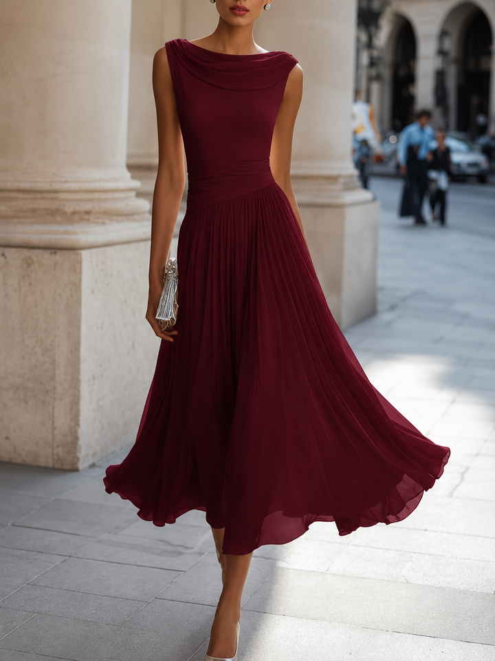 ROBE MIDI ÉLÉGANTE CHIC POUR FEMMES