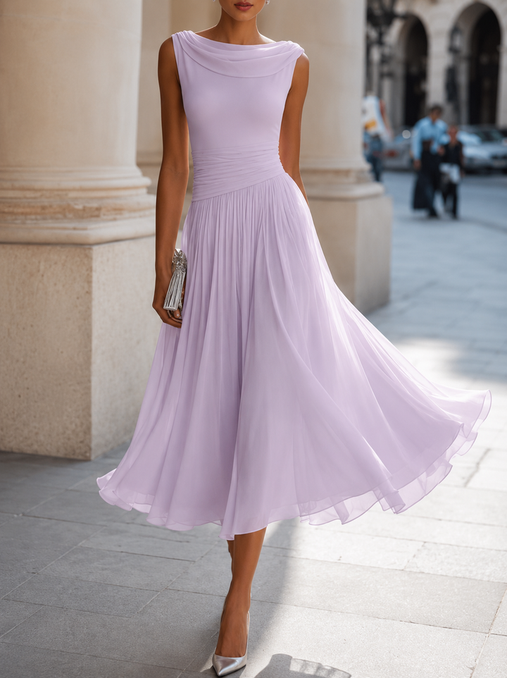 ROBE MIDI ÉLÉGANTE CHIC POUR FEMMES