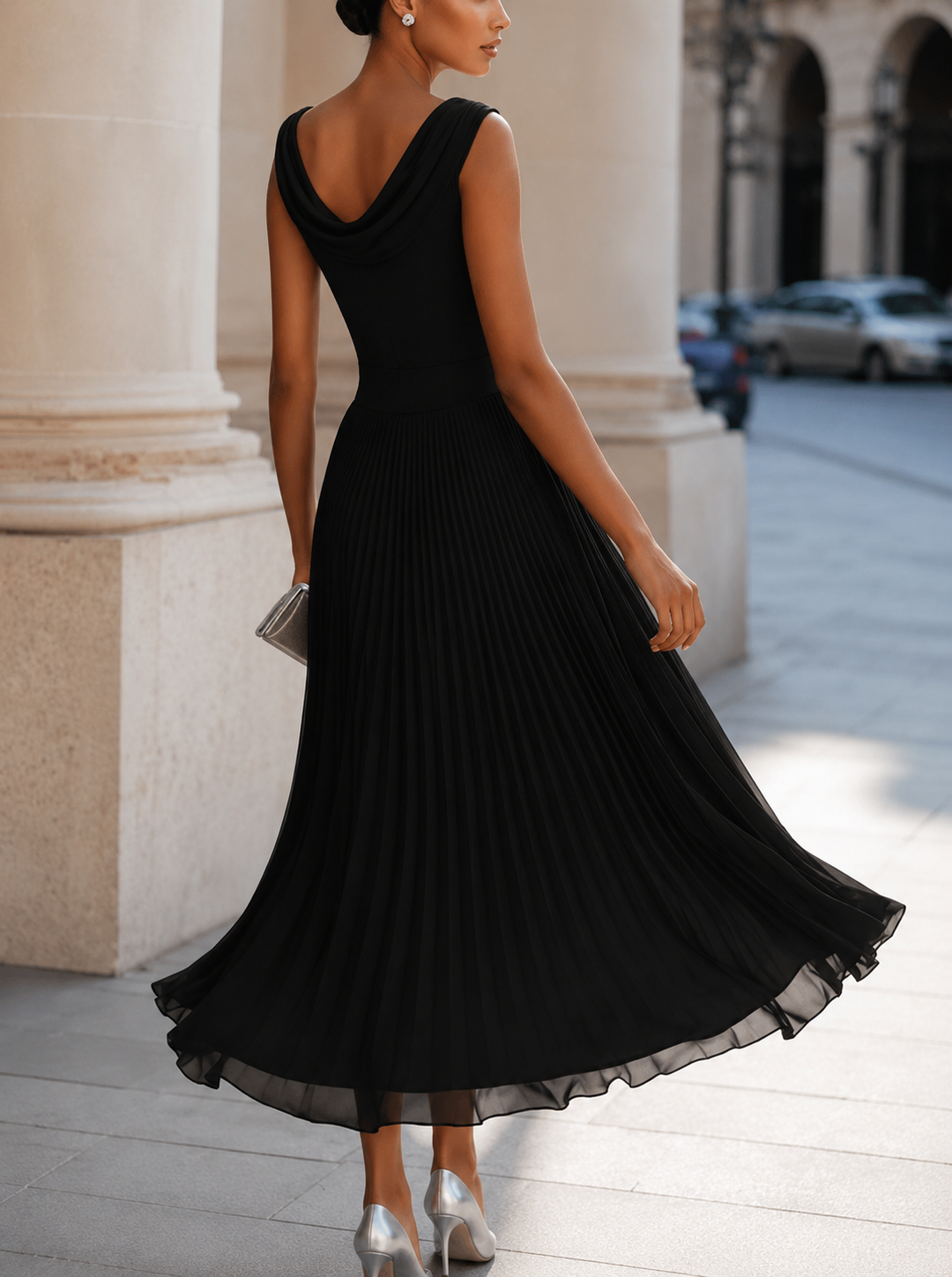 ROBE MIDI ÉLÉGANTE CHIC POUR FEMMES