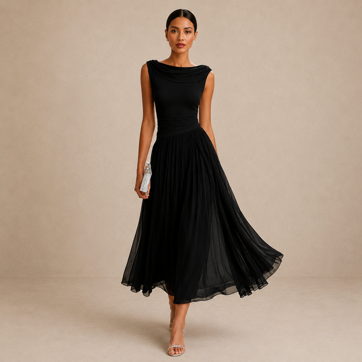 ROBE MIDI ÉLÉGANTE CHIC POUR FEMMES