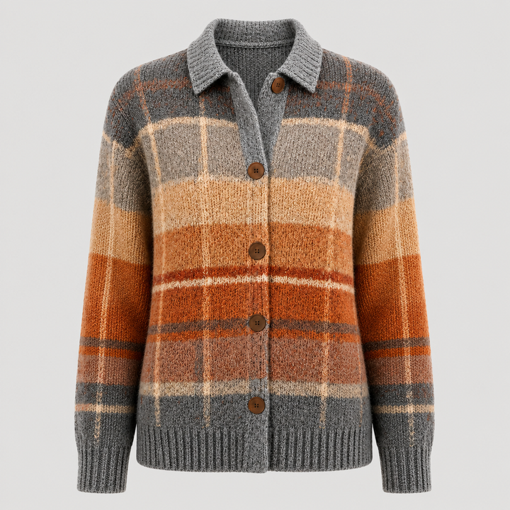 Valentine | Gilet à Carreaux Chic
