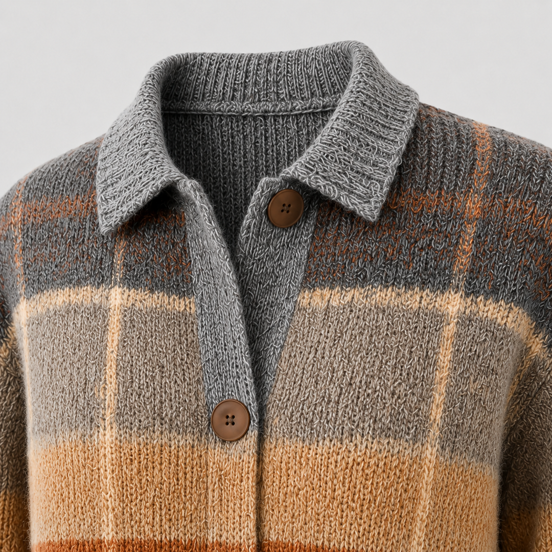 Valentine | Gilet à Carreaux Chic