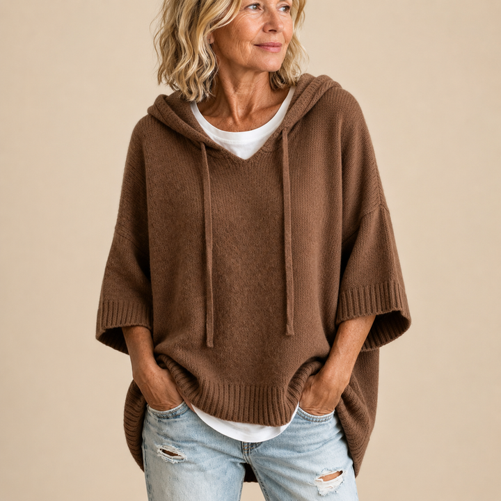 PULL AMPLE À CAPUCHE POUR FEMMES