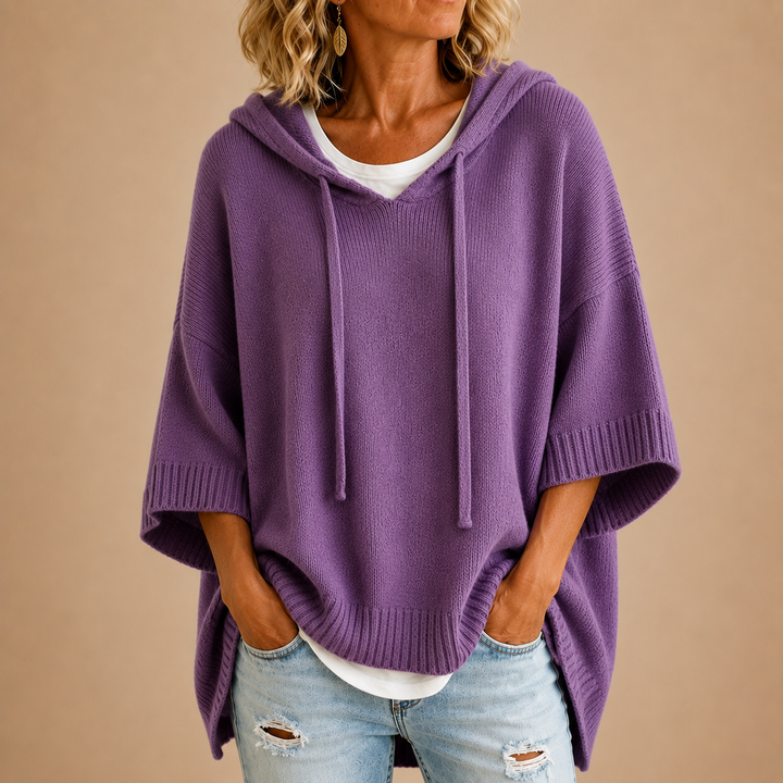 PULL AMPLE À CAPUCHE POUR FEMMES
