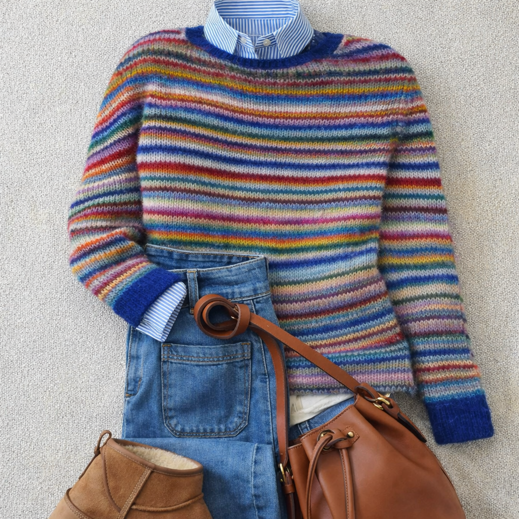 Pull Maille Rayures Multicolores Isabelle
