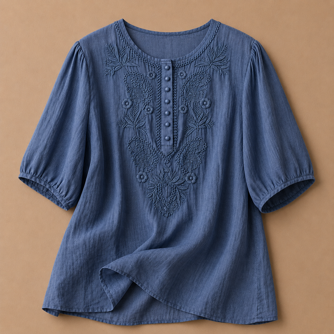 BLOUSE CLASSIQUE BRODÉE POUR FEMMES