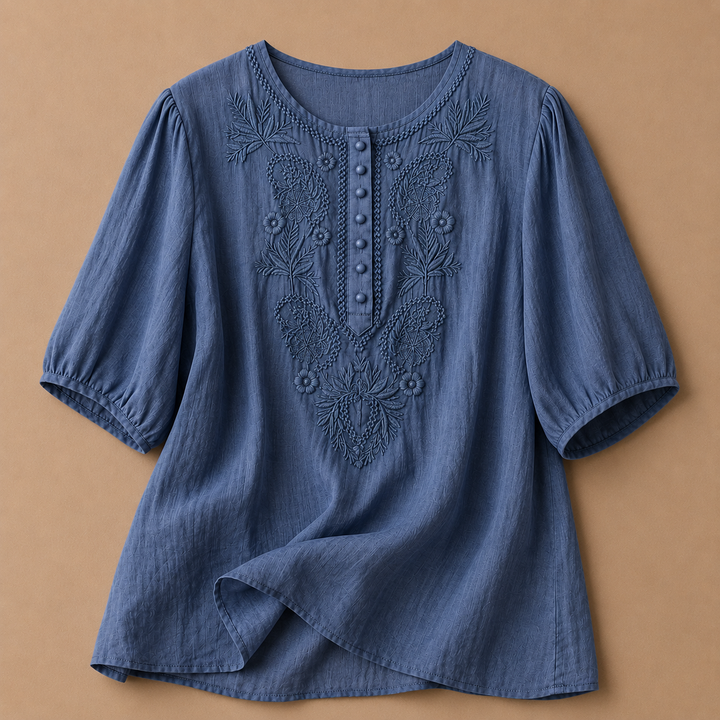 BLOUSE CLASSIQUE BRODÉE POUR FEMMES