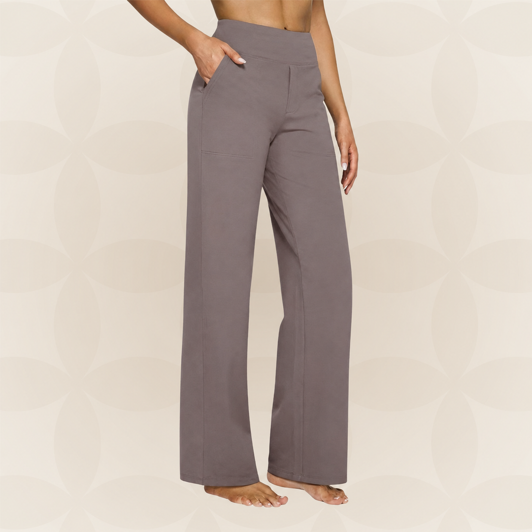 PANTALON ÉLASTIQUE HAUT À LA TAILLE POUR FEMMES