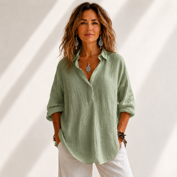 CHEMISE BOUTONNÉE DÉTENDUE POUR FEMMES