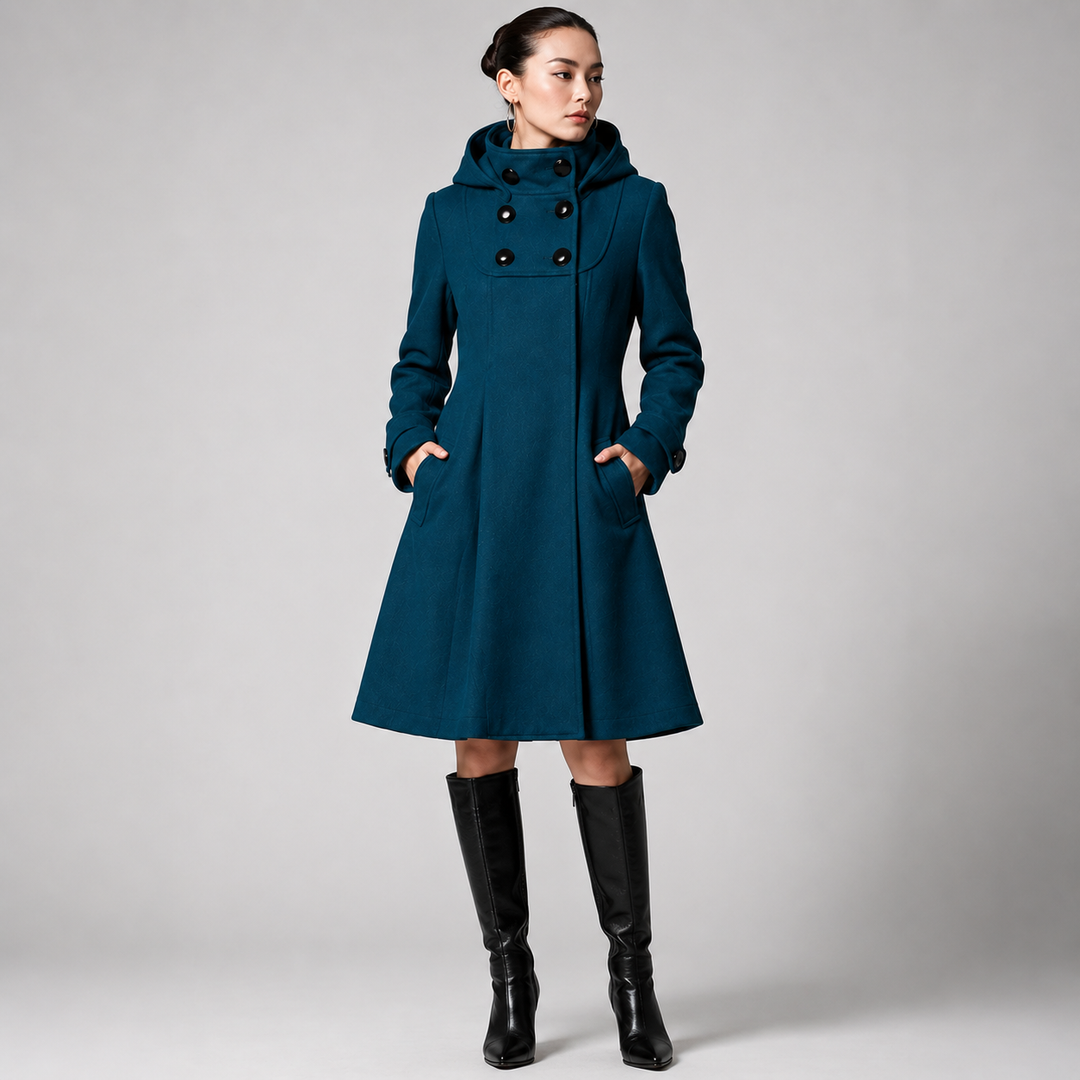 ÉLODIE MOREAU MANTEAU STRUCTURÉ À CAPUCHE POUR FEMMES
