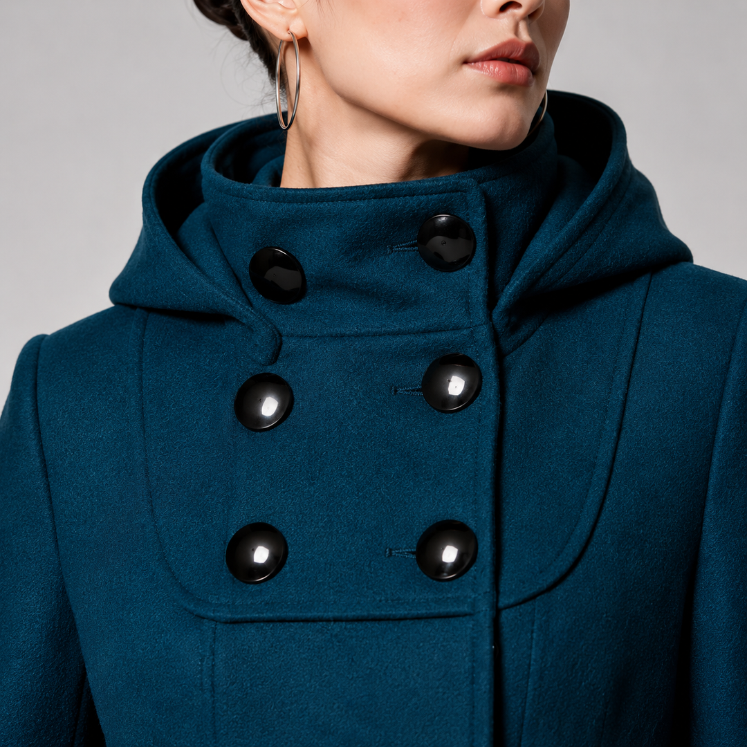 ÉLODIE MOREAU MANTEAU STRUCTURÉ À CAPUCHE POUR FEMMES