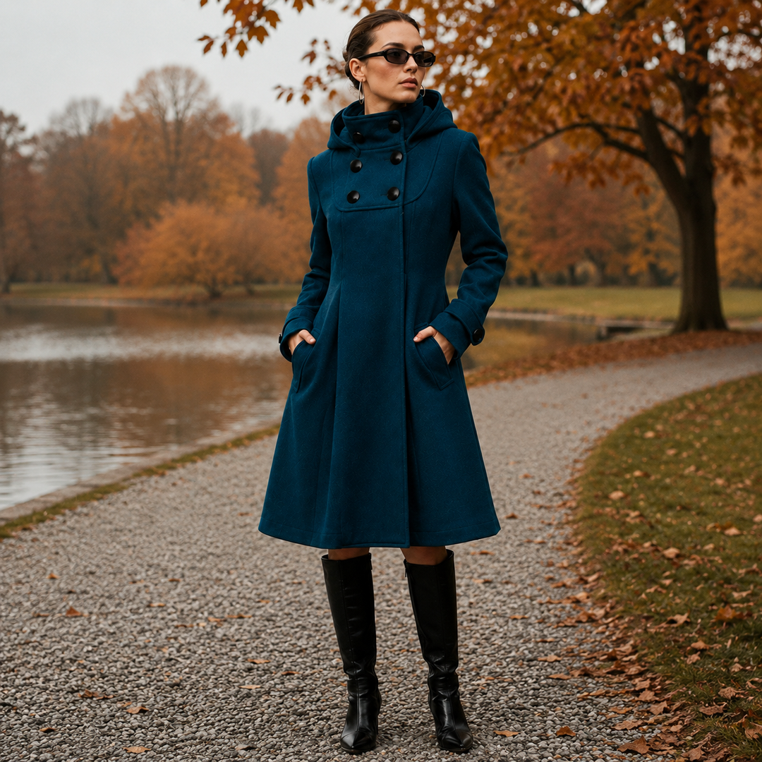 ÉLODIE MOREAU MANTEAU STRUCTURÉ À CAPUCHE POUR FEMMES