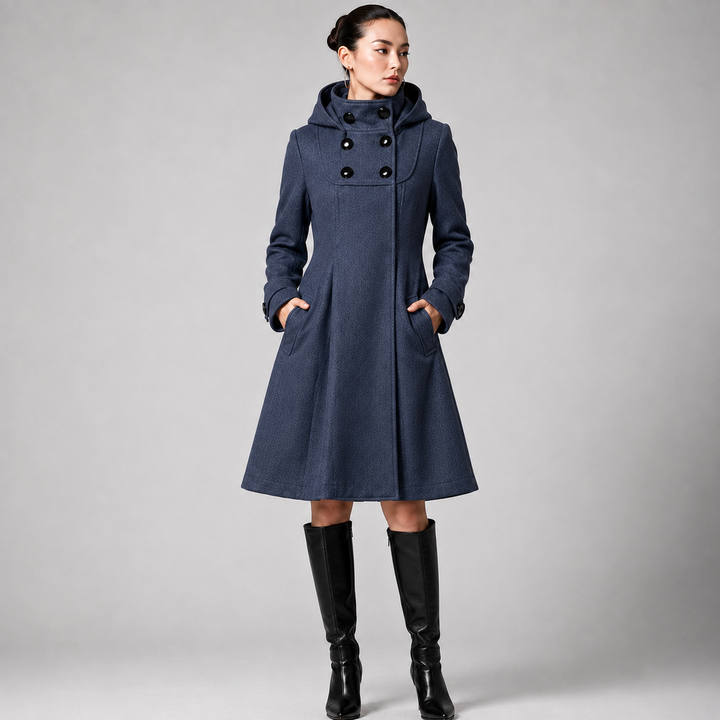 ÉLODIE MOREAU MANTEAU STRUCTURÉ À CAPUCHE POUR FEMMES