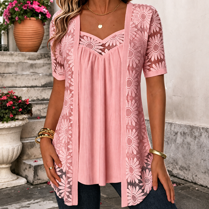 BLOUSE À DENTELLE POUR FEMMES