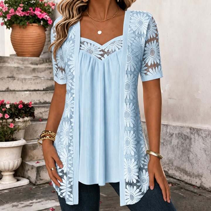BLOUSE À DENTELLE POUR FEMMES