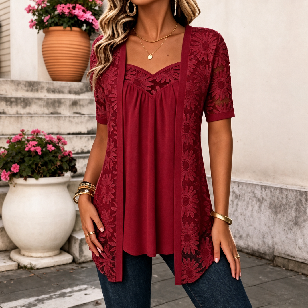 BLOUSE À DENTELLE POUR FEMMES