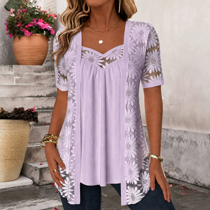 BLOUSE À DENTELLE POUR FEMMES