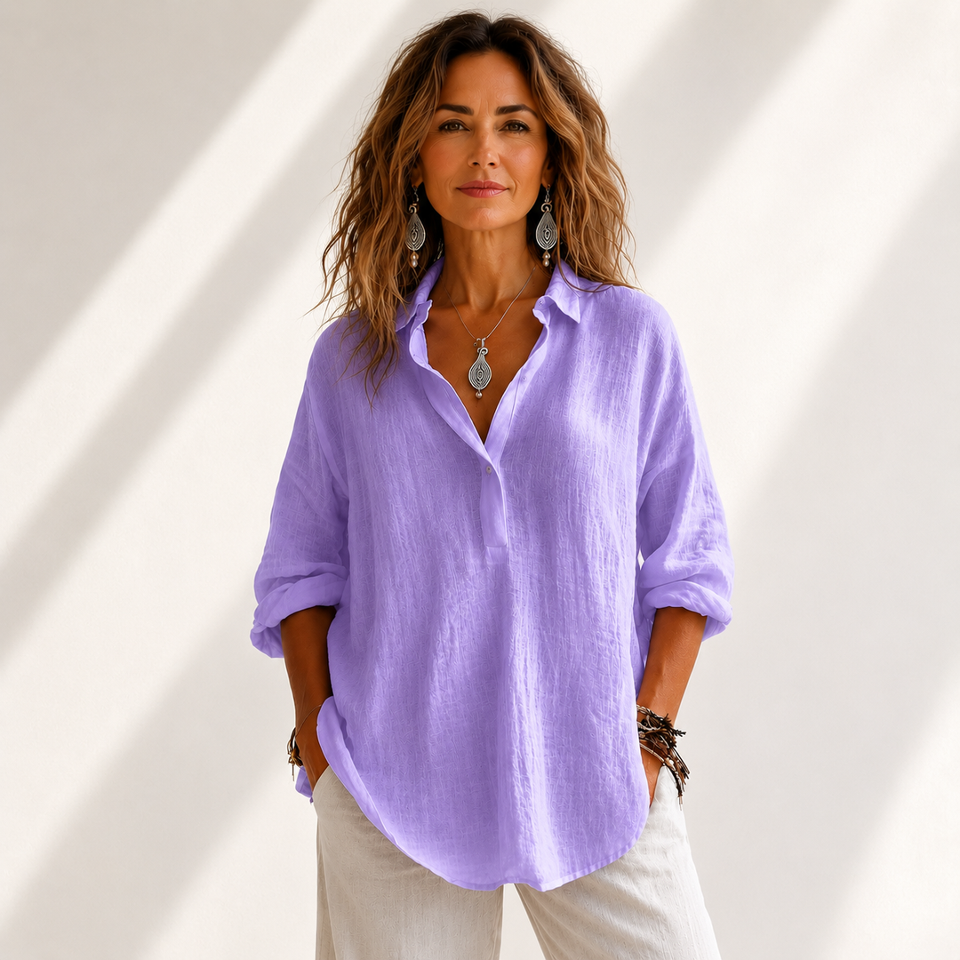 CHEMISE BOUTONNÉE DÉTENDUE POUR FEMMES