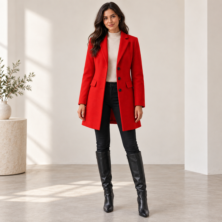 Angèle | Manteau Mi-Long Ajusté