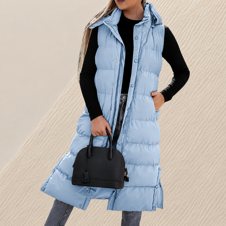 Simone | Gilet Long Matelassé Ample
