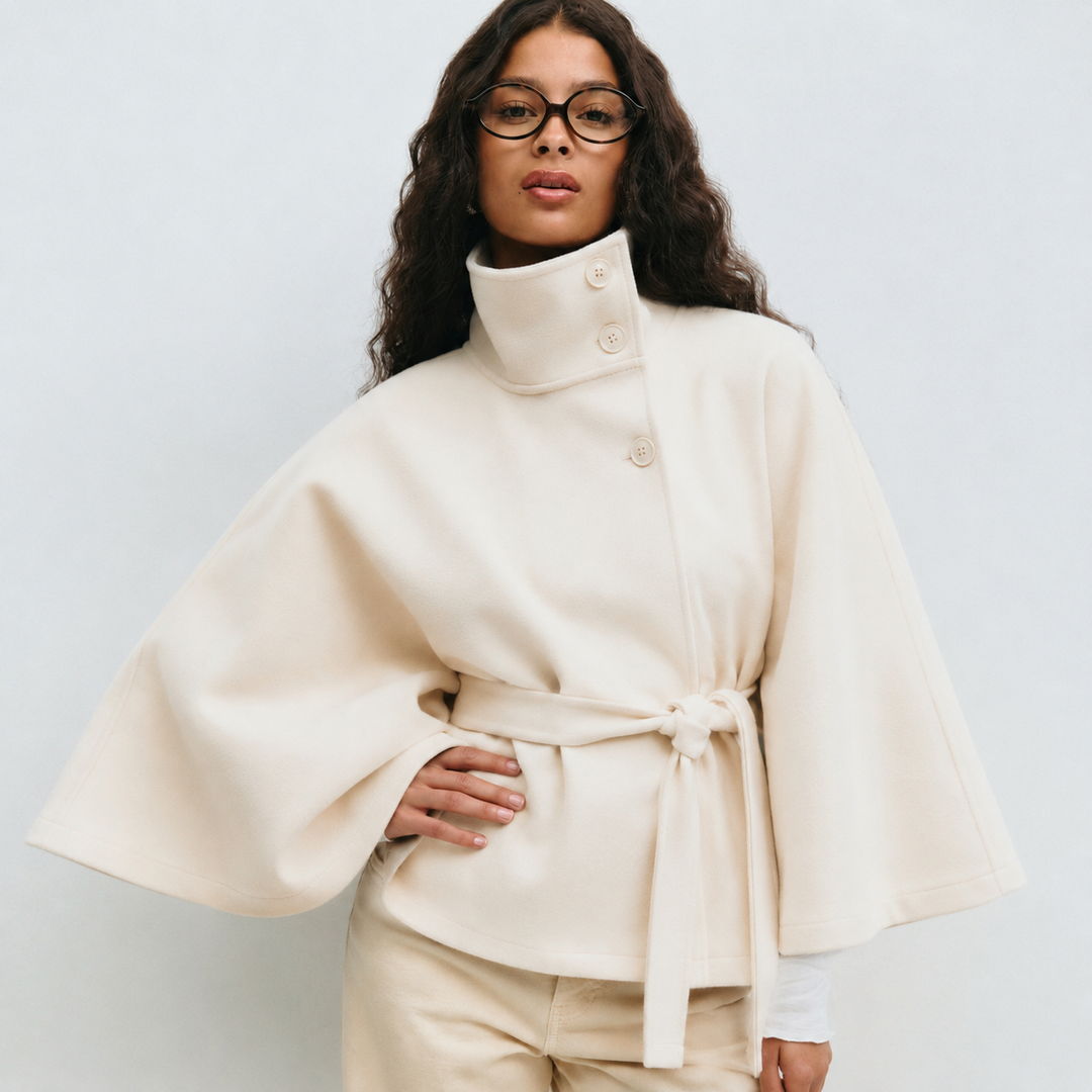 Virginie | Manteau Cape à Ceinture