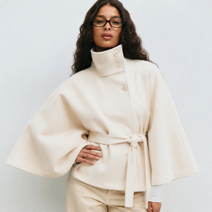 Virginie | Manteau Cape à Ceinture