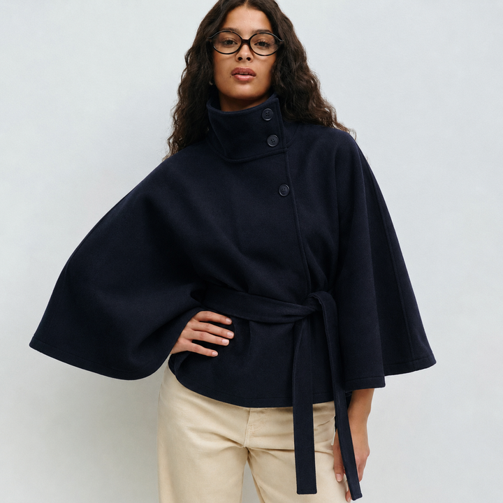 Virginie | Manteau Cape à Ceinture