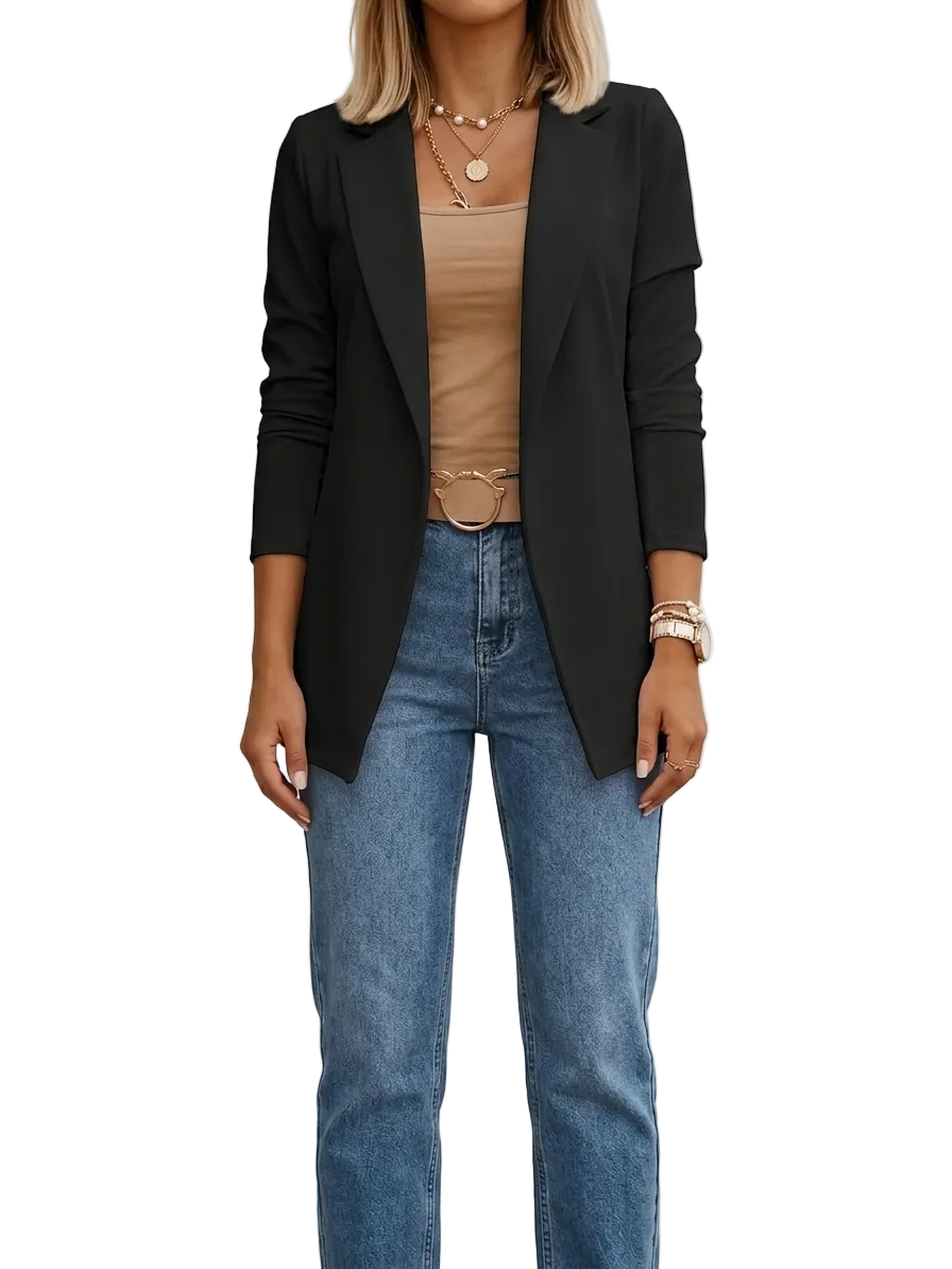 ÉLODIE MOREAU BLAZER DRAPÉ ÉLÉGANT POUR FEMMES