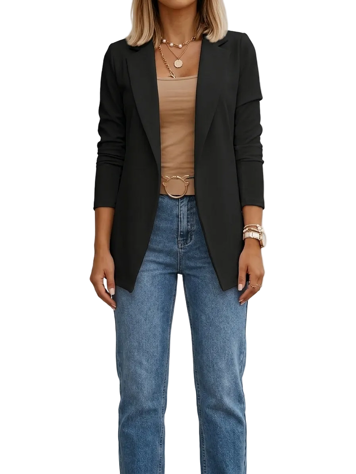 ÉLODIE MOREAU BLAZER DRAPÉ ÉLÉGANT POUR FEMMES