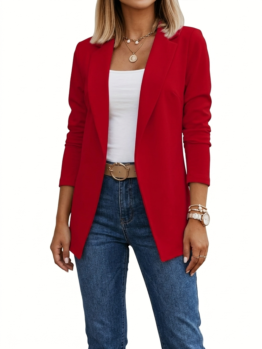 ÉLODIE MOREAU BLAZER DRAPÉ ÉLÉGANT POUR FEMMES