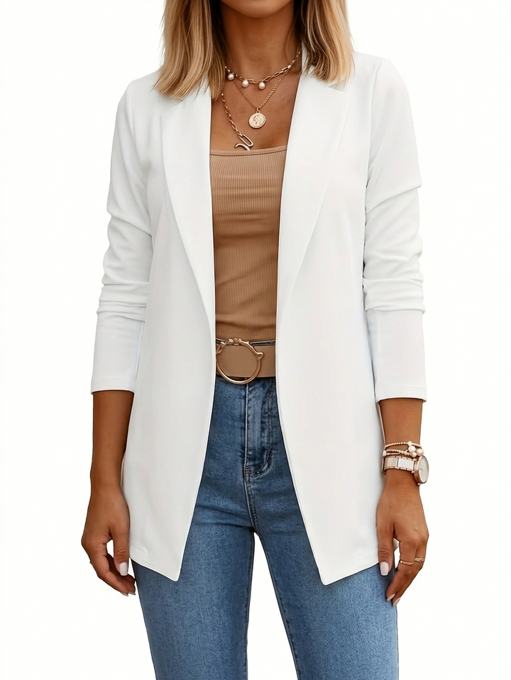 ÉLODIE MOREAU BLAZER DRAPÉ ÉLÉGANT POUR FEMMES