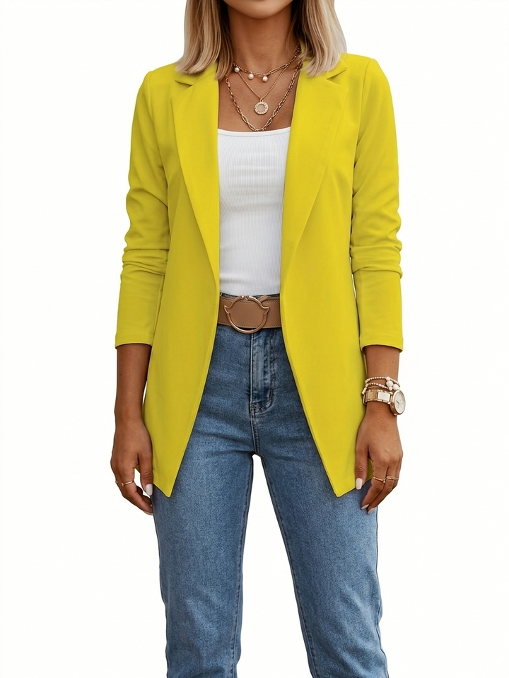 ÉLODIE MOREAU BLAZER DRAPÉ ÉLÉGANT POUR FEMMES
