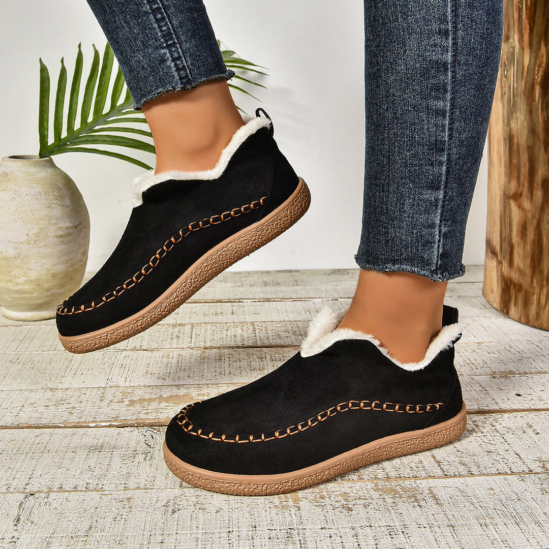 Bottines chaudes à enfiler - vue portée