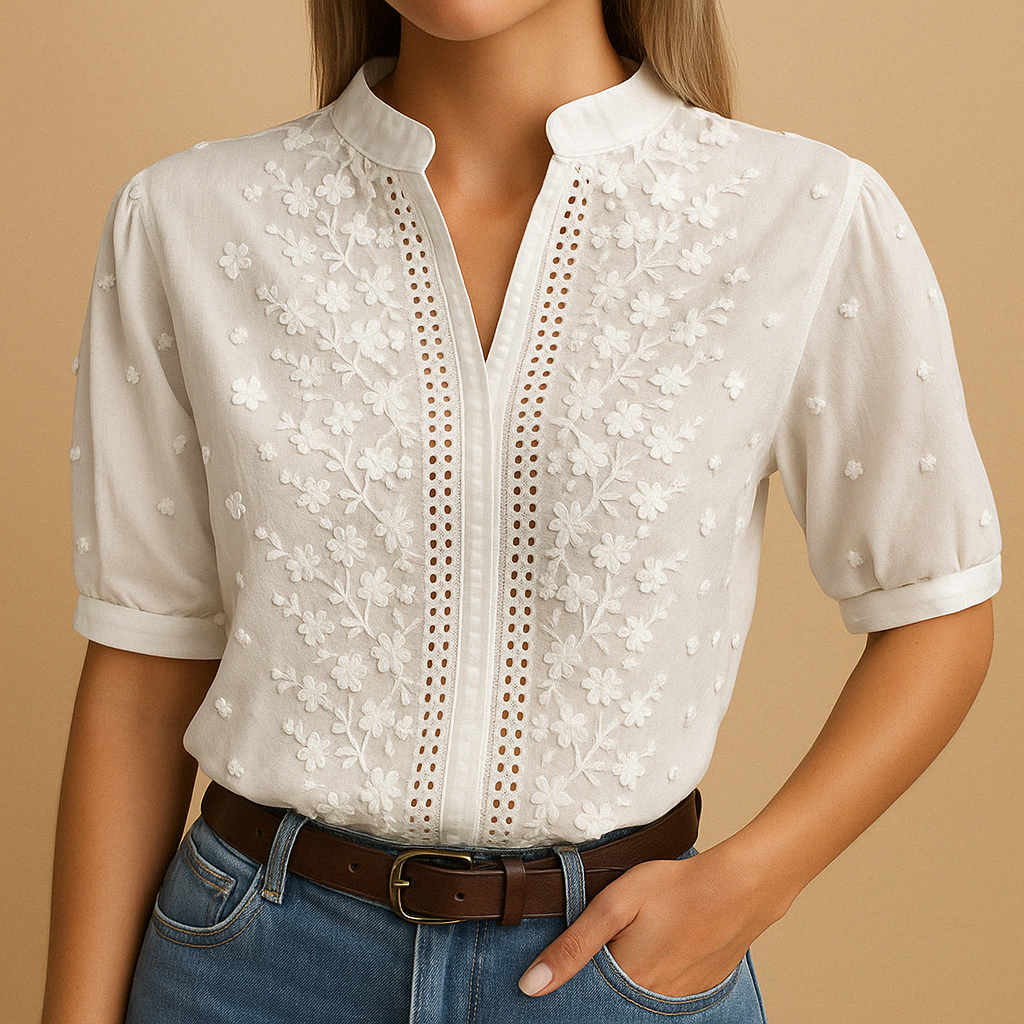 BLOUSE BRODÉE CHIC POUR FEMMES