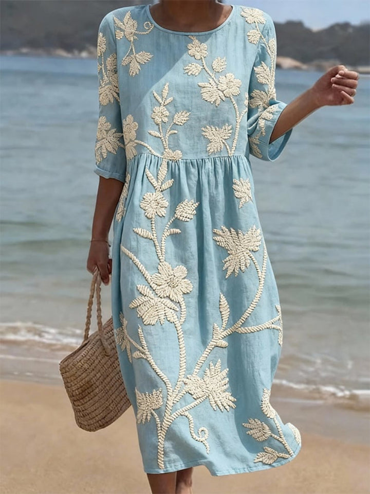 ROBE MIDI BRODÉE POUR FEMMES