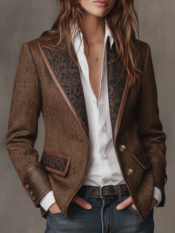 ÉLODIE MOREAU BLAZER STRUCTURÉ ARTISTIQUE POUR FEMMES