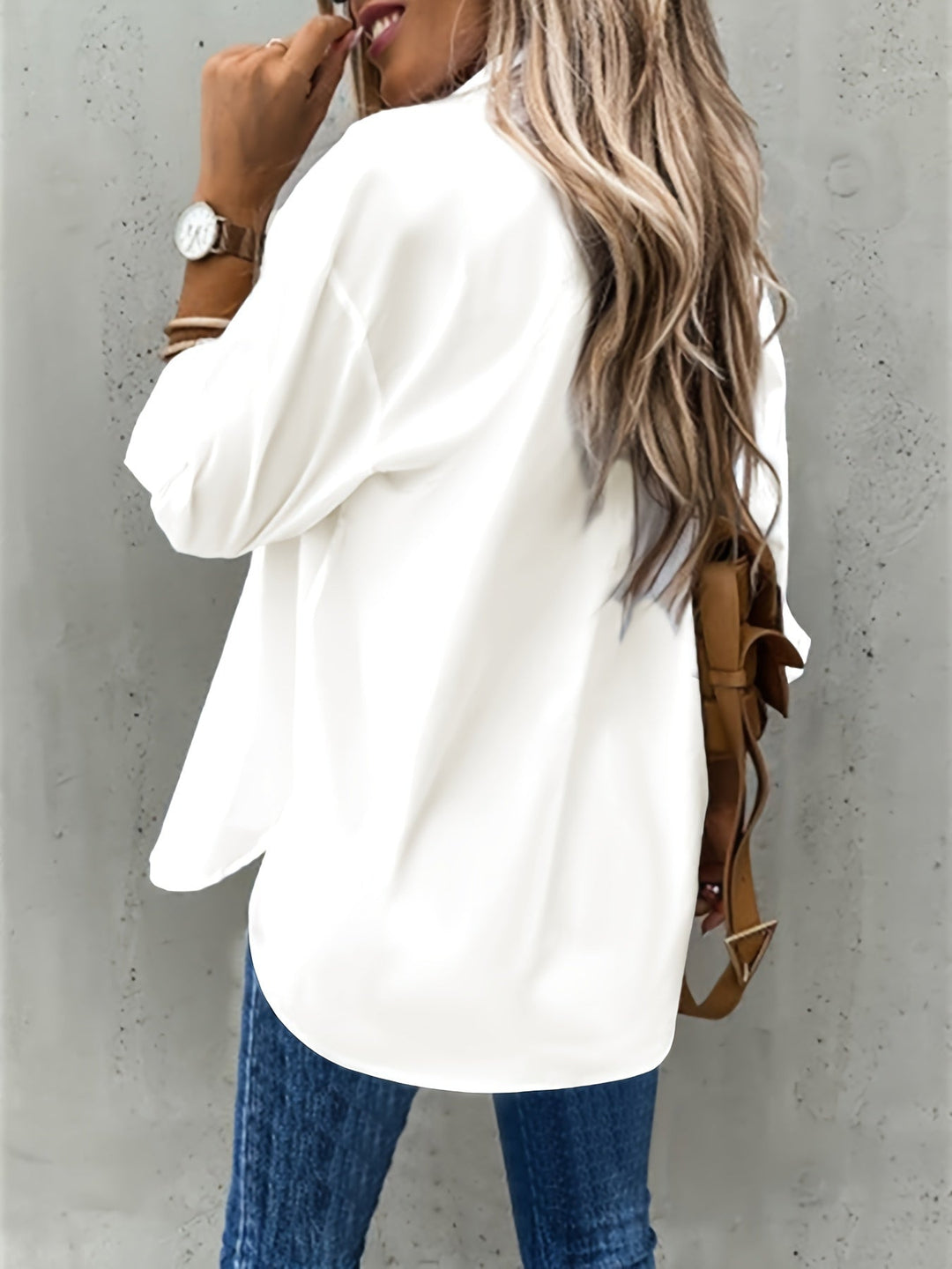 CHEMISE CLASSIQUE À BOUTONS POUR FEMMES