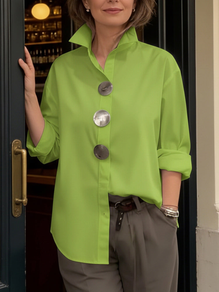 BLOUSE CLASSIQUE À BOUTONS POUR FEMME