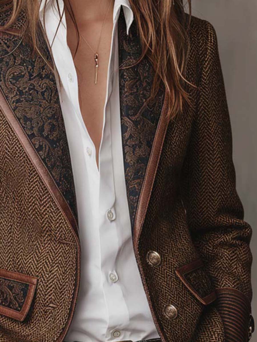 ÉLODIE MOREAU BLAZER STRUCTURÉ ARTISTIQUE POUR FEMMES