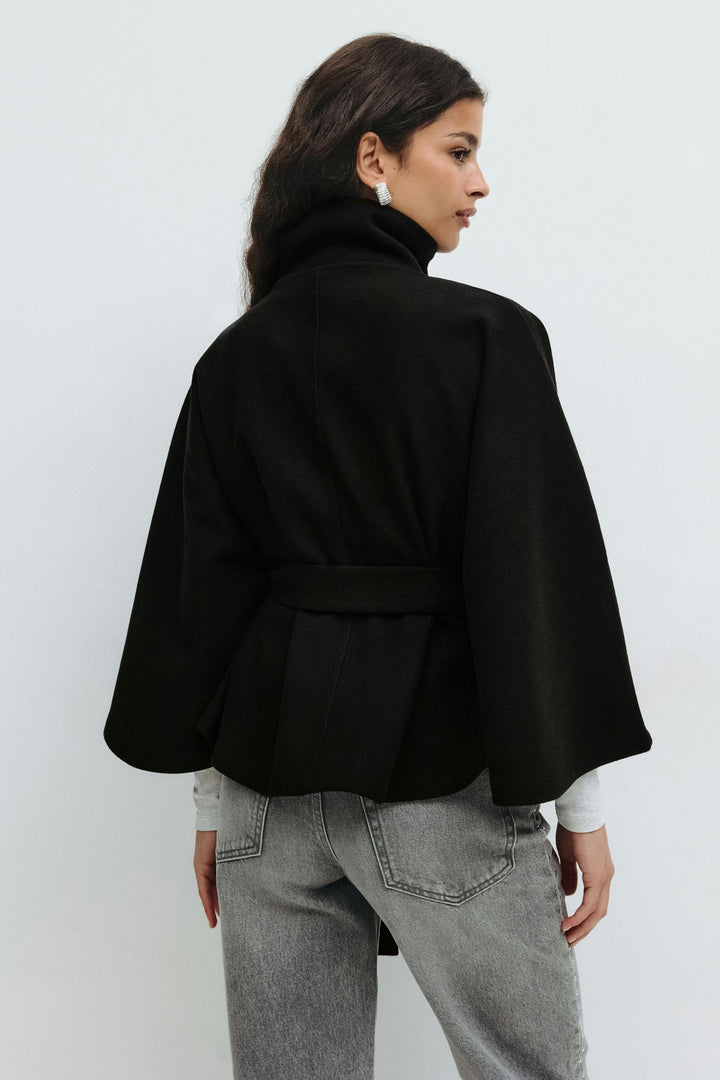 Virginie | Manteau Cape à Ceinture
