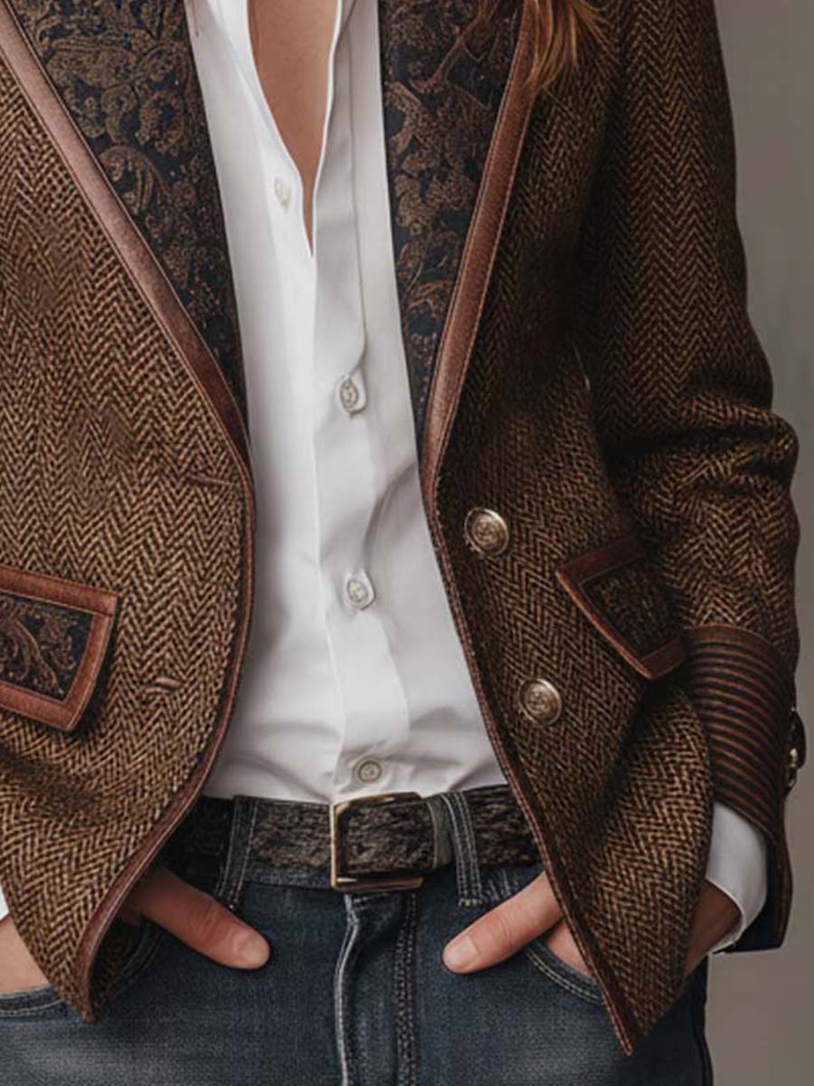 ÉLODIE MOREAU BLAZER STRUCTURÉ ARTISTIQUE POUR FEMMES