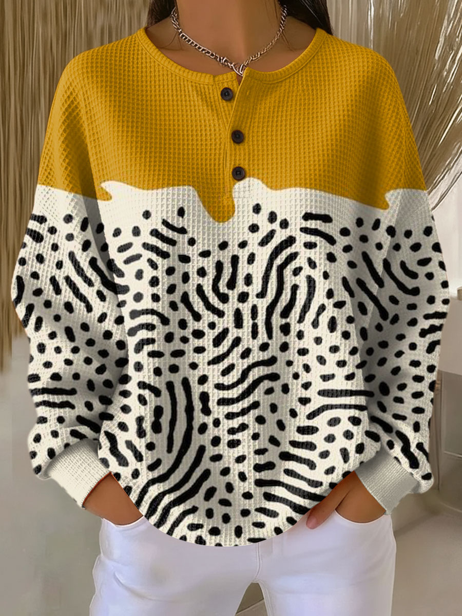 PULL EN TRICOT GAUFRE POUR FEMMES