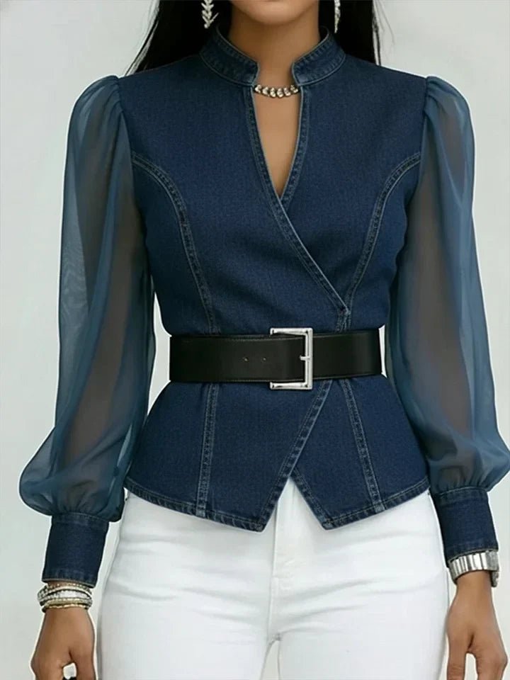 BLOUSE EN JEAN POUR FEMME