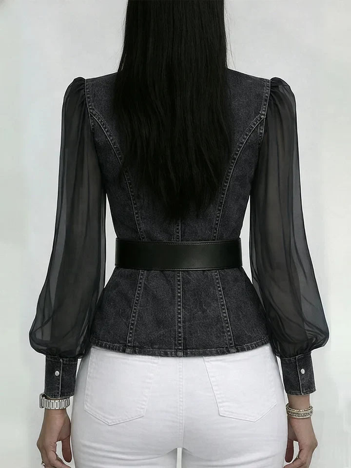 BLOUSE EN JEAN POUR FEMME
