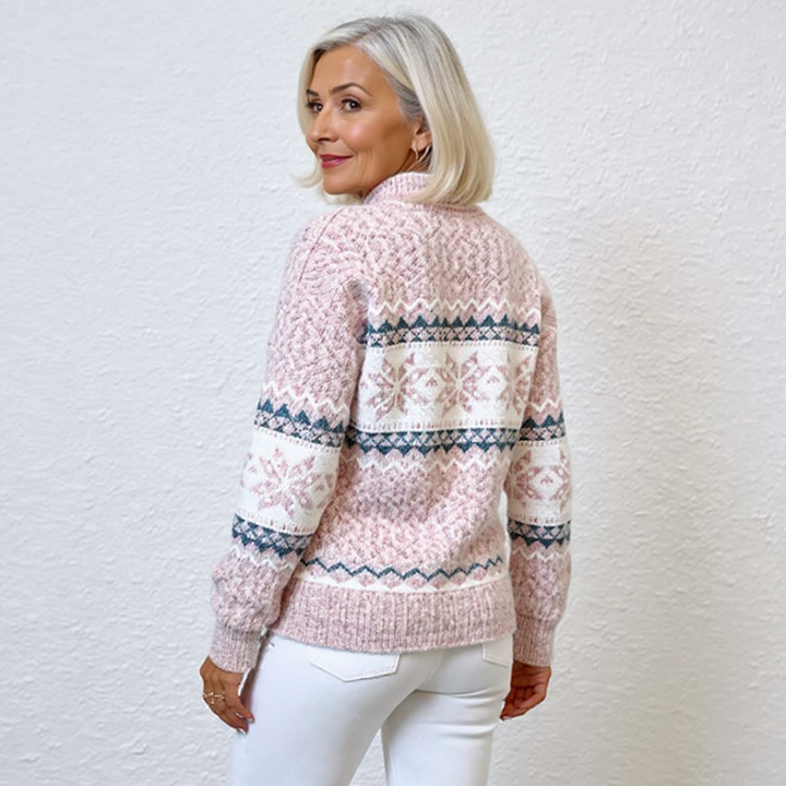 Pull Col Montant Flocons Margot