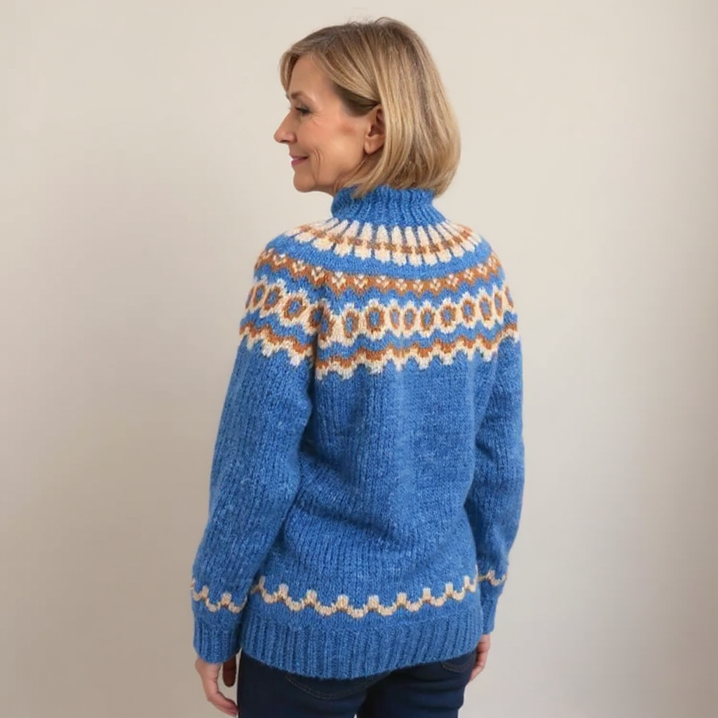 Pull Col Montant Jacquard Christine