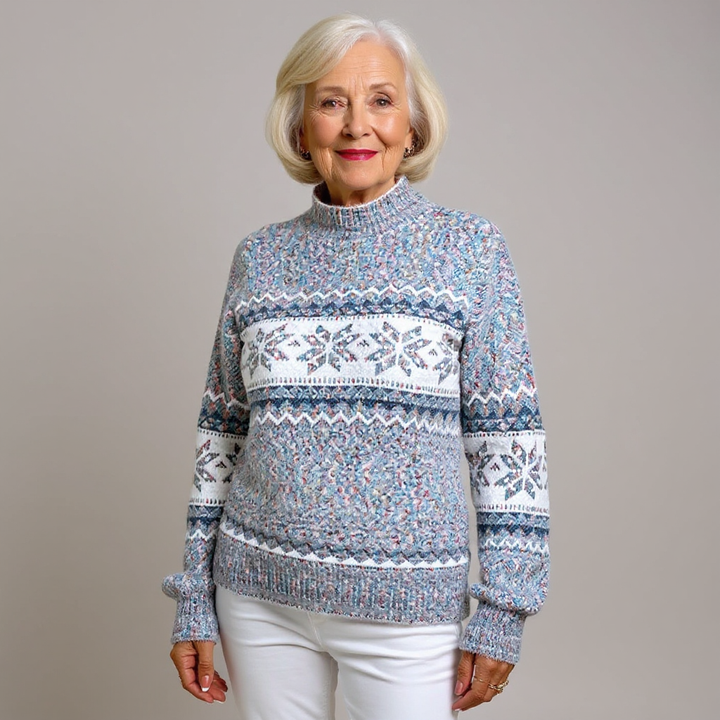 Pull Col Montant Flocons Margot