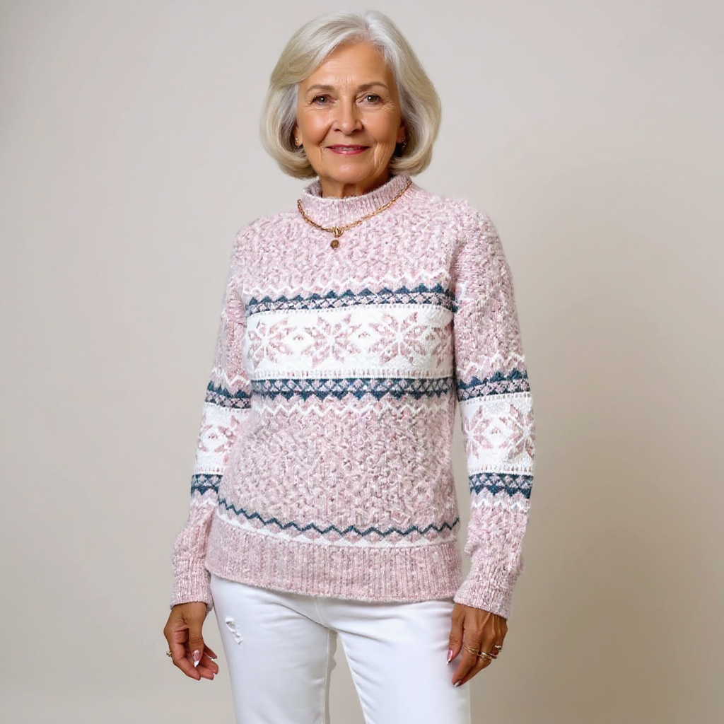 Pull Col Montant Flocons Margot