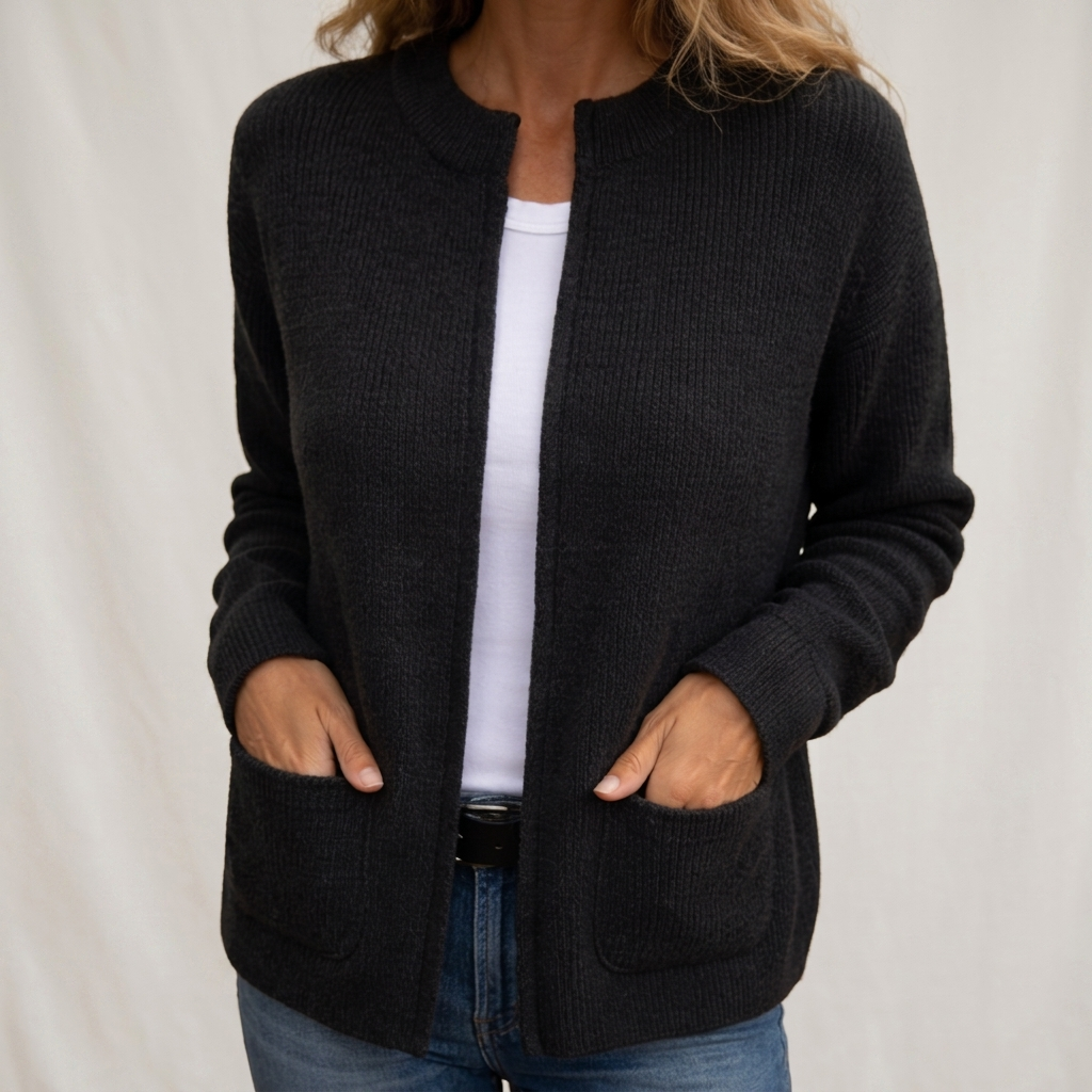 ÉLODIE MOREAU GILET EN TRICOT À FERMETURE ÉCLAIR POUR FEMMES