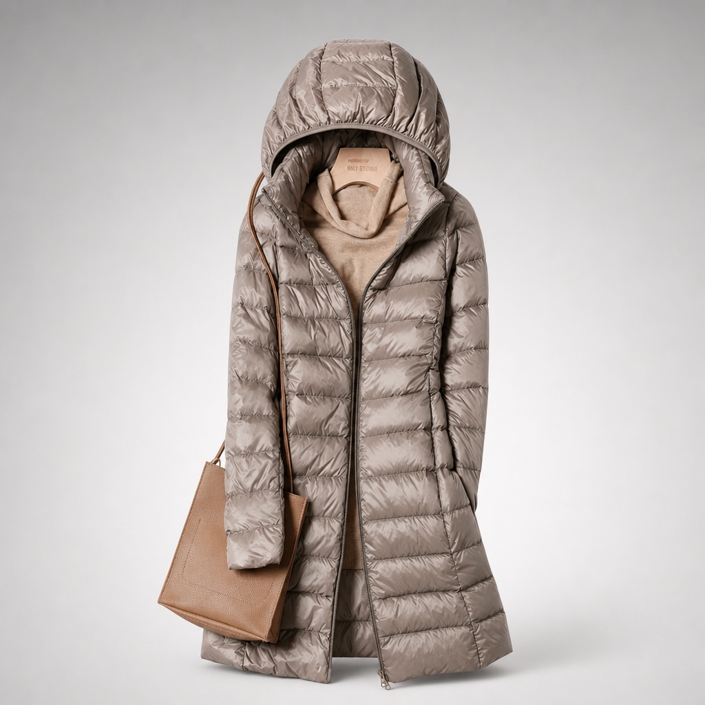Josseline | Doudoune Ultralégère à Capuche Amovible – Kaki